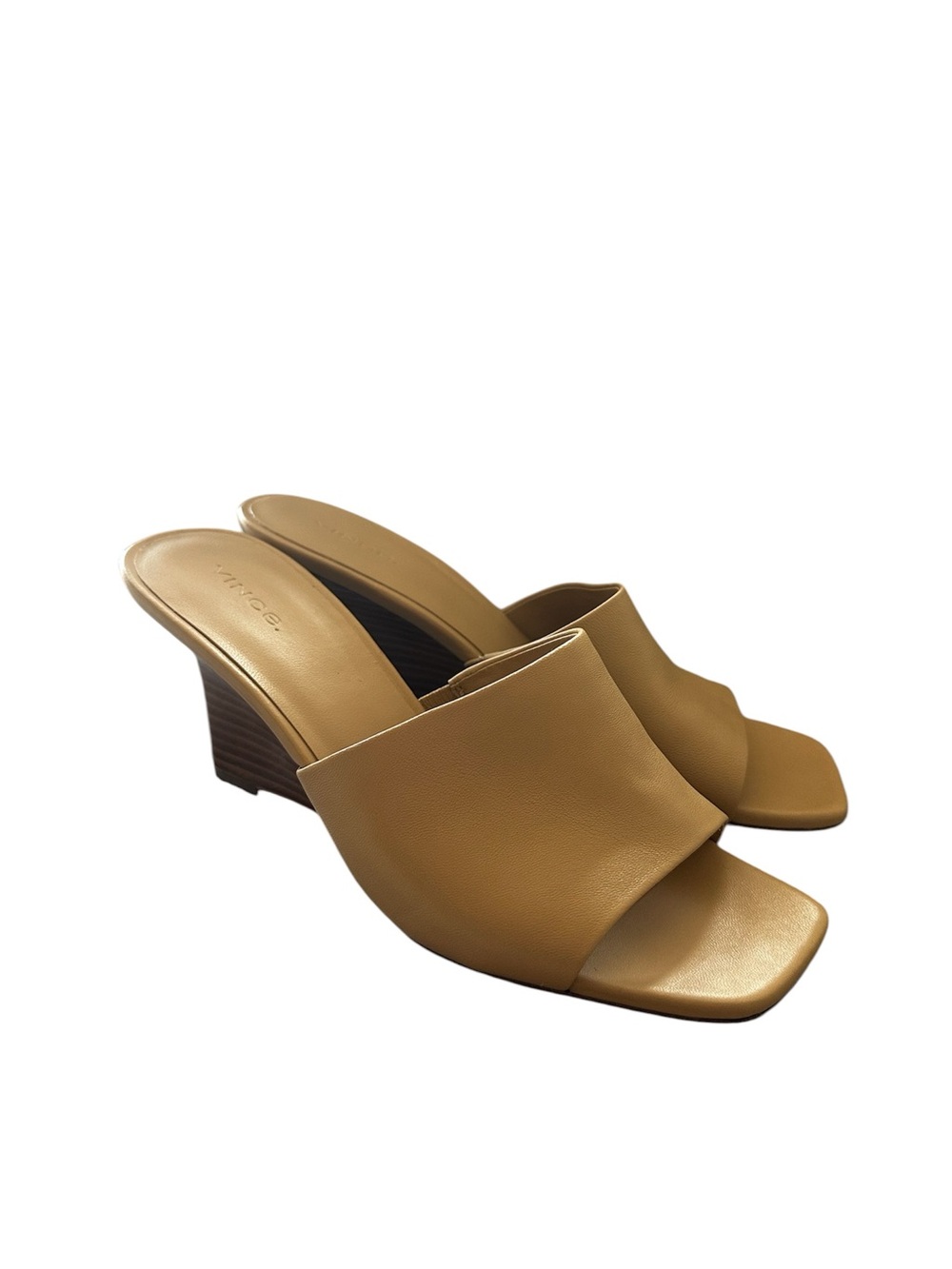 Vince - Women's Pia Leather Wedge Sandal Size 9